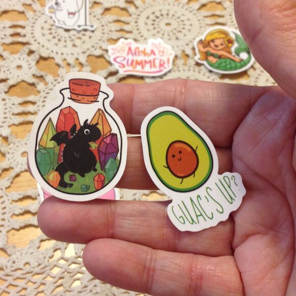 Stickers, Whimsical Attitude theme, 12 cellphone stickers - Picture 4 of 5